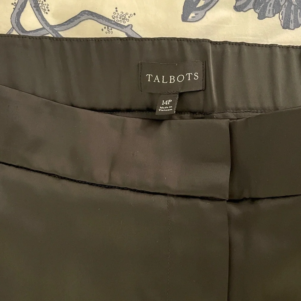 Talbots Black Satin Dress Pants - Picture 1 of 11